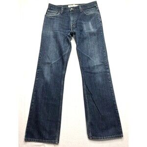 Y2K LEVIS 527 Low Boot Cut Jeans Men 34x34 Distress Denim Blue Cowboy Western